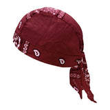 Maxbell Mens Do Rag Headscarf Breathable Motorcycle Headwrap Pirate Hat Beanie Red