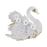 Max Swan 3D Swan Sequin Patches Applique for Clothes Hats Bags Decor White Swan