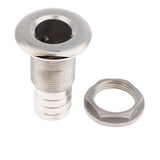 Maxbell Boat Thru Hull Fitting / Drain Hose Barb Marine 316 Stainless Steel 25mm