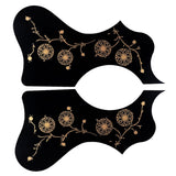 Maxbell Acoustic Guitar Pickguard Flower Anti-scratch Folk Guitar Left/Right Hand Black