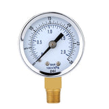 Maxbell Mini Dial Pressure Gauge Manometer for Water Air Oil Black 0-30psi 0-2bar