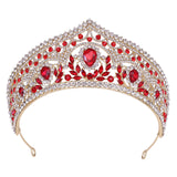 Maxbell Bridal Crown Headpieces Pageant Headpiece for festival Birthday Red