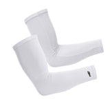 Maxbell Cooling Arm Sleeve Cover Sun Protection for Sports Unisex L white