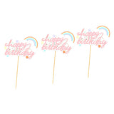 Maxbell 3x Glitter Cake Toppers Cupcake Pick DIY Cake Decor Party Favor Pink 2