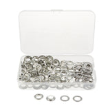 Max Maxb 100 Sets Metal Eyelet with Washer Leather Craft Clothing Repair Accessories
