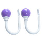 Maxbell 2pcs Curtain Holdback Draperies Holder with Colorful Ball Finials Purple
