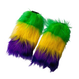 Maxbell 1 Pair Furry Leg Warmers Costume Boot Sleeves Club Festival Boots Covers
