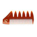 Max Dual Sided Fine/Coarse Teeth Pocket Beard Mustache Plastic Hair Comb Brown