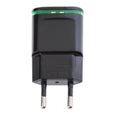 Maxbell 2.1A 2Port USB Travel Home Wall Power Adapter Charger LED Portable EU black