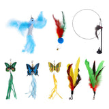 Maxbell 8Pcs Cat Feather Toy Exercise Kitten Playing Kitty Teaser Toy