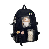 Maxbell Backpack School Bag Adjustable Straps Fashion Cute for Kids Black