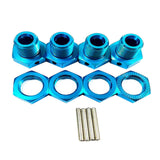 Maxbell 17mm Hex Wheel Hubs Adapter 1/8 Crawler Assembly Upgrade for Arrma Talion Blue