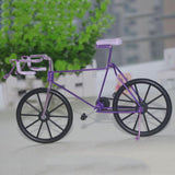 Maxbell 1:10 Metal Diecast Racing Bicycle Model Desk Figurine Home Decor Purple
