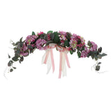 Max Simulated Fabric Hydrangea Wreath Garland Door Wall Decor Light Purple