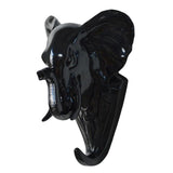 Max Wall Mounted Resin Animal Hooks Coat Hat Hanger Holder Black Elephant