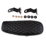 Maxbell Black Motorcycle Cafe Racer Seat Flat Saddle for Vintage Street Bike