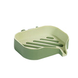 Maxbell Bar Soap Holder with Soap Tray Wall Mount Sturdy Punching Free Size 13x9x3cm Green