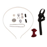 Maxbell DIY Crystal Headband Hairband Making Kits Wine Red