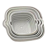 Maxbell Drain Colander Kitchen Gadgets Vegetable Washing Basket for Fruits Tomatoes white