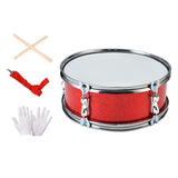 Maxbell 11inch Snare Drum with Gloves Percussion Instrument for Kids Girls Beginners Red