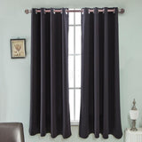 Max Solid Color Blackout Window Curtains Panels for Bedroom Black 42x84inch