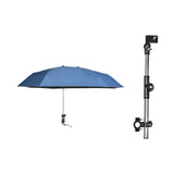 Maxbell Beach Chair Umbrella with Universal Clamp Stroller Umbrella Clip on Umbrella Blue Single Layer