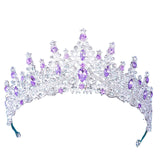 Maxbell Bridal Wedding Princess Crystal Rhinestone Tiara Crowns Hair Band Headband Violet