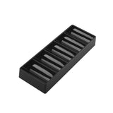 Maxbell Acrylic Chips Tray Holds 100 Chips Carrier for Family Party Game Clay Chips Black Without Lid