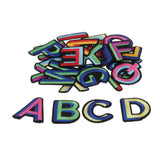 Max 26pcs Sewing Embroidery Patch Iron On Alphabet Motif Applique Colorful