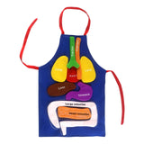 Maxbell DIY Organ Apron Educational Tool Apron Kitchen Apron Cooking Apron Bib