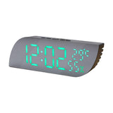 Maxbell Desk Clock Bedroom LED Alarm Clock Temperature Display for Dormitory Stylish Green Numbers