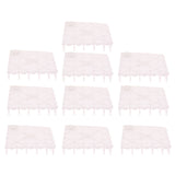 Maxbell 10Pack Aquarium Fish Tank Bottom Filter Board 5.7-inch by 5.7-inch White Open