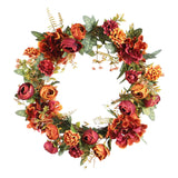 Maxbell 40cm Artificial Hydrangea Flower Wreath for Window Indoor Outdoor Garden