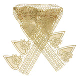 Maxbell 1 Yards Lace Ribbon Crafts Trim DIY Embroidered For Sewing Decoration 14.3cm Wide