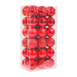 Maxbell 44Pcs Christmas Balls Party Supplies Decorative for Holiday Bedroom Gifts Style B Red