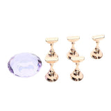 Maxbell 1 Set Nail Art Tip Stand Holder Base for Manicure Practice Display DIY Purple