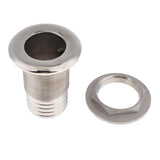 Maxbell Boat Thru Hull Fitting / Drain Hose Barb Marine 316 Stainless Steel 38mm