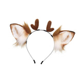 Maxbell Deer Shape Headband Cosplay Ornament Decoration Soft Party Adorable Brown