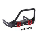 Maxbell Steel Front Bumper Trapezoid Bull Bar with Shackles Set for 1/10 Axial SCX10