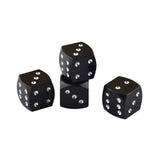 Max 4 Pieces Dice Dust Valve Caps Novelty Fun Retro Auto Car-styling Black