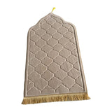 Maxbell Portable Prayer Mat Collectible Floor Carpet Area Rugs for Cafe Bar Indoor Beige Yellow