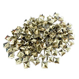 Maxbell Wholesale 100pcs Square Pyramid Rivet Metal Studs Leathercraft DIY Silver