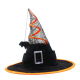 Maxbell Halloween Witch Hats Cosplay Wide Brim Witch Top Pointed Caps for Women Men Yellow