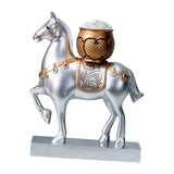 Maxbell Horse Statue Resin Figurine Sculpture Art Craft for Home Desk Decoration Argent Style C
