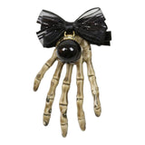 Maxbell Skull Hand Hair Clip Hairpin Costume Accessory for Party Cosplay Decor Black