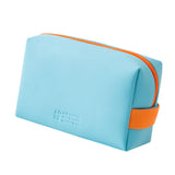 Maxbell Woman Organizer Case PU Leather Portable Storage Pouch Wash Bag Azure