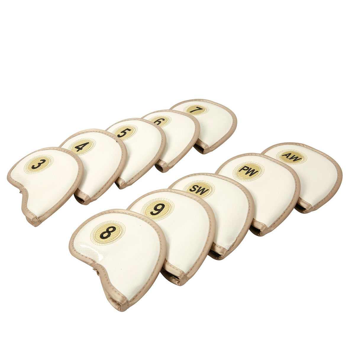 Maxbell 10 Pieces Iron Headcovers Golf Clubs Protector Durable for Golf Clubs Irons