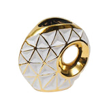 Maxbell Circular Ceramic Vase Centerpiece Ornaments Planter Home Decor Hollow Modern 28cmx31cm