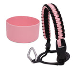 Maxbell Water Bottle Handle Protective Silicone Sleeve for Outdoor Activities Sports Light Pink Small