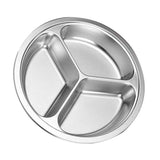 Max 304 Stainless Steel Sectioned Food Serving Tray for School Canteen 25.5cm A